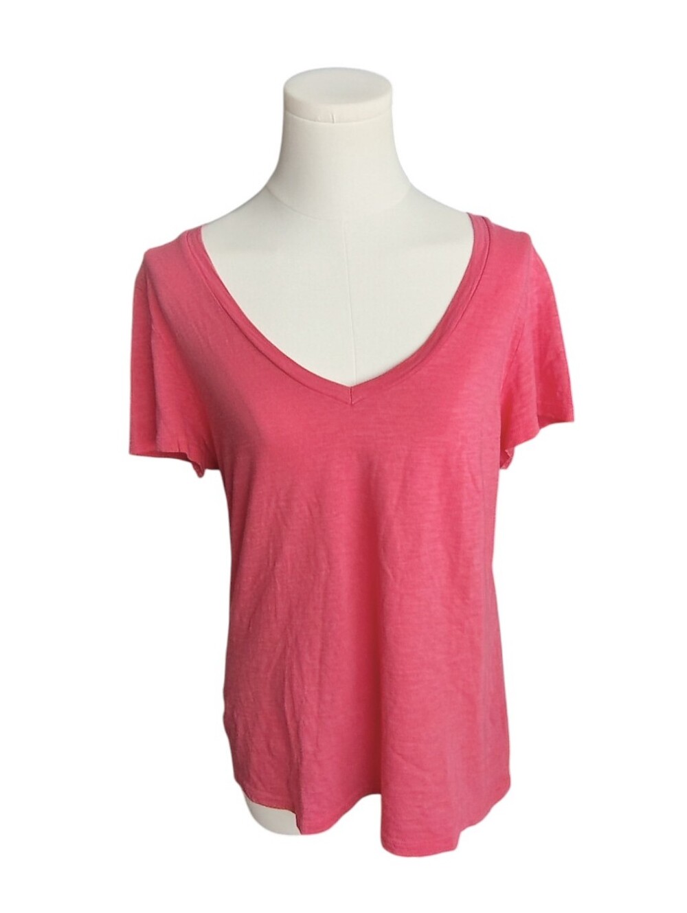Universal Thread 100% Cotton Acid Washed Red Pink V-Neck Tee Size Large